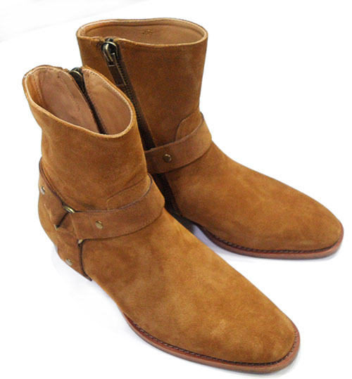 Men Genuine Leather Handmade B - Men Formal Wear With Boots 评论和价格