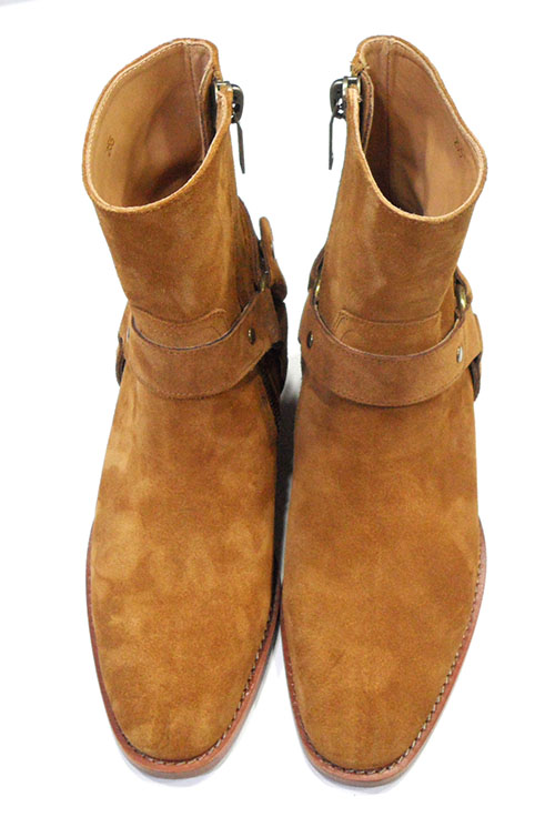 Men Genuine Leather Handmade B - Men Formal Wear With Boots 评论和价格